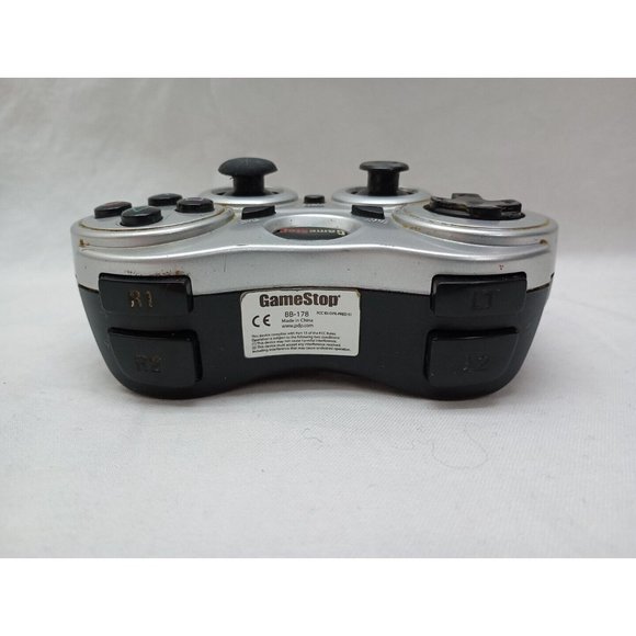 Game Stop BB-178 Wireless PlayStation 2 Controller Silver! Missing Battery Cover - Picture 5 of 8